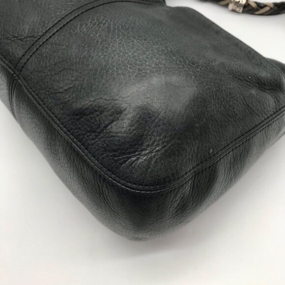 Brighton Dark Navy Leather Shoulder Bag - Picture 9 of 10